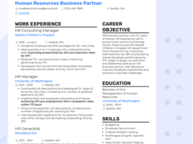 Experienced Human Resource Business partner 